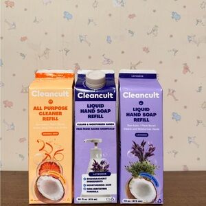 Cleancult Liquid Hand Soap and Cleaner Refill Set